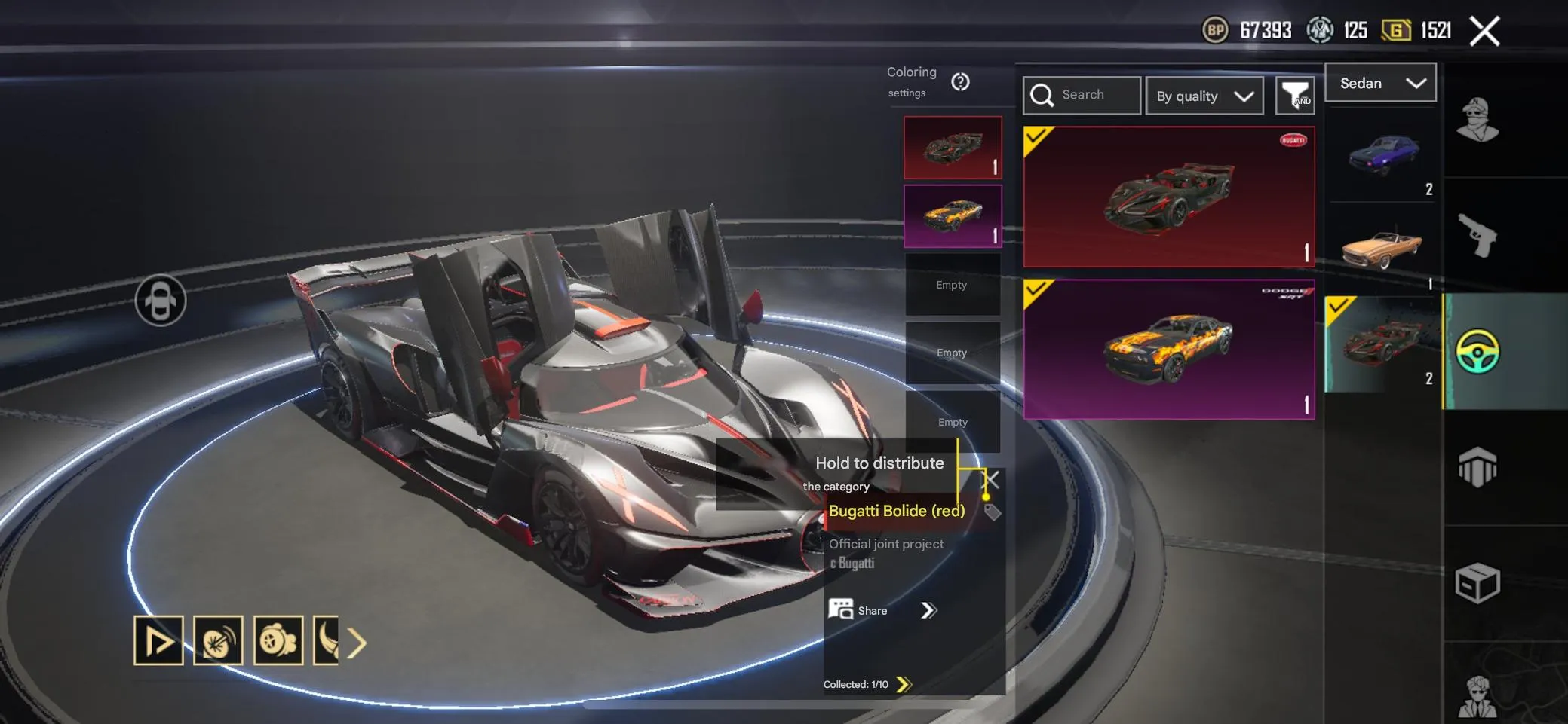 PGM294 Dodge + Bugatti, Glacier Lv6, Lizard Roar Lv6, Swept Tide Lv6, 70+ Mythic Skins, Blue Mummy, Gold Rank (G)